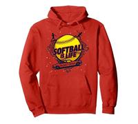 Softball Mom Life: Io Sono Solo l'autista Felpa con Cappuccio, Unisex per Adulti, Rosso, S