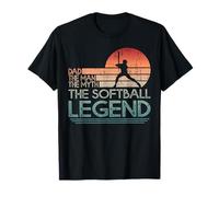 Softball Papà Brocca & Allenatore Vintage Softball Giocatore Papà Maglietta