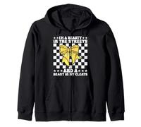 Softball Ragazza Mamma Coquette Bow I'm A Beauty in The Streets Felpa con Cappuccio