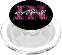 Softball retrò Indiana Softball rosa leopardato Varsity State Art PopSockets PopGrip per MagSafe