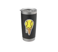 Softball Soft Serve, pallina da gelato che si scioglie, divertente per gli amanti del gioco Bicchiere termico in acciaio inox doppia parete