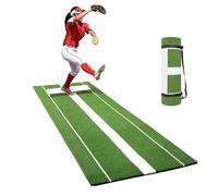 Softball - Tappetino da lancio con tumulo in gomma, resistente, anti-scolorimento, fondo antiscivolo per allenamento Fastpitch e pratica di lancio