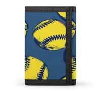 Softball Trifold Portafogli con Porta Soldi e Carte di Credito 8 Slot Portachiavi Finestra Foto per Uomo Donna, Stile 11, Taglia unica, Per tutte le stagioni