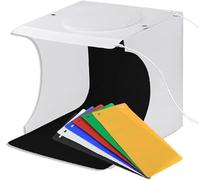 SOFTBOX 20x20 cm con sfondi colorati e illuminazione led 6000 °k studio fotografico portatile economico completo