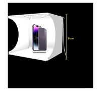 Softbox 3 modalità di luce a colori Lightbox dimmerabile Led Ring Light Box Photo Lighting Studio Shooting Tent Box 6 fondali a colori Per la fotografia in studio(30cm PVC)