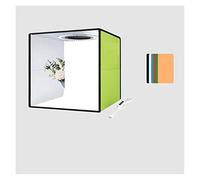Softbox 3 modalità di luce a colori Lightbox dimmerabile Led Ring Light Box Photo Lighting Studio Shooting Tent Box 6 fondali a colori(30X30cm Green)