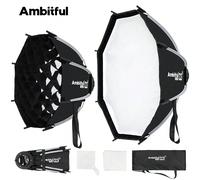 Softbox AMBITFUL Q3 per allestimento rapido, scatola di luce opaca per luce di riempimento a LED BI GODOX ML100, Speedlite per fotocamera GODOX (non contiene griglie) 60 cm,40 cmPoliestere