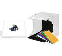SOFTBOX BOX LUCE LED Foto Studio 20 x 20 cm + 6 sfondi KIT scatola con pannello