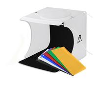 SOFTBOX BOX LUCE LED Photo Studio 20 X 20 X 20 cm. con 6 sfondi KIT scatola