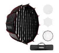 Softbox Multiblitz Deep Rota SF-65 Bowens con griglia e diffusori, modellatore di luce per flash da studio e luce continua a LED, diffusore fotografico per ritratti e illuminazione video