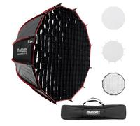 Softbox Multiblitz Deep Rota SF-90 Bowens con griglia e diffusori, modellatore di luce per flash da studio e luce continua a LED, diffusore fotografico per ritratti e illuminazione video
