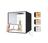 Softbox per studio fotografico - RNCYN - Pieghevole e portatile - Dimensioni 40x40x40 cm - Anello luminoso LED integrato