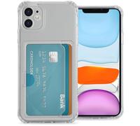 IMOSHION Softcase Backcover con portacarte 3.0 Cover per Apple iPhone 11, Trasparente