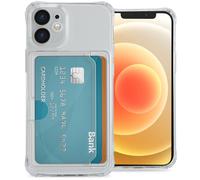 IMOSHION Softcase Backcover con portacarte 3.0 Cover per Apple iPhone 12 Mini, Trasparente