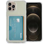 IMOSHION Softcase Backcover con portacarte 3.0 Cover per Apple iPhone 12 Pro, Trasparente
