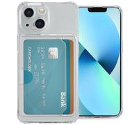 IMOSHION Softcase Backcover con portacarte 3.0 Cover per Apple iPhone 13, Trasparente