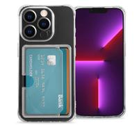 IMOSHION Softcase Backcover con portacarte 3.0 Cover per Apple iPhone 13 Pro, Trasparente
