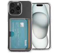 IMOSHION Softcase Backcover con portacarte 3.0 Cover per Apple iPhone 15, Trasparente