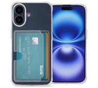 IMOSHION Softcase Backcover con portacarte 3.0 Cover per Apple iPhone 16, Trasparente