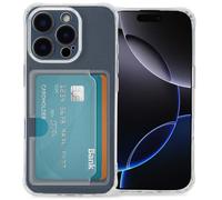 IMOSHION Softcase Backcover con portacarte 3.0 Cover per Apple iPhone 16 Pro, Trasparente