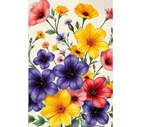 Softcover notebook, flower pattern: The 120-page floral notebook is sized (6" x 9") for any home, office, or school and makes a great gift.
