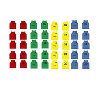 Softee Equipment Set di 5 pettorine Softee numerate dal 16 al 20 Gilet, Giallo Fluo, Taglia Unica Unisex-Bimbi