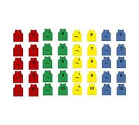 Softee Equipment Set di 5 pettorine Softee numerate dal 6 al 10 Gilet, Giallo Fluo, Taglia Unica Unisex-Bimbi
