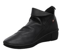 Softinos RARA - Stivaletto da donna in vera pelle nera con chiusura e zeppa, colore: Nero, Nero , 38 EU