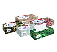 Softis Confezione di fazzoletti a 4 strati - 10 scatole Dermatologicamente testate, Fazzoletti extra sottili in pratico dispenser certificato FSC