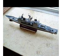 softneco Assemblato Nave da Guerra Modello,1 350 Scala USS Collina Bunker Ticonderoga Guidato-Missile Cruiser,modellolo di Nave da Guerra Assemblato per Adulti Bunker Hill 49 X 4.8cm