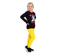 SOFTSAIL Leggings a tutta lunghezza per ragazze, pantaloni casual da ragazza in cotone tinta unita leggings elasticizzati ultra morbidi per bambini ragazze scuola gioco bambina, Giallo, 158