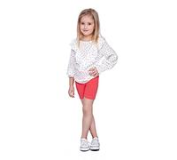 SOFTSAIL Leggings da Ragazza Pantaloncini da Ciclismo Breve Cotone Sportivo Danza Ginnastica Traspirante Comodo E Stretchabile Corallo 3-4 Anni