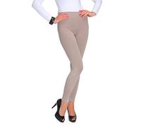 SOFTSAIL Leggings Invernali per Donna in Cotone Vita Alta Casual Leggins Caldi Felpati Pantaloni Relax Taglia Grossa, Beige 42