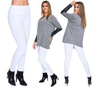 SOFTSAIL Leggings Invernali per Donna in Cotone Vita Alta Leggins Caldi Felpati Pantaloni Yoga Sport All'aperto Taglia Grossa, Bianco 58