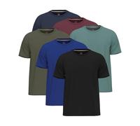 SoftSpun Men's Cotton T-Shirts Multipack - Pack6 [Dark Collection] - 6 Count - M, XS - Crew Neck, Short Sleeve - Regular Fit - all Seasons - Casual, Work, Gym - Made in The USA