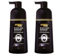 Softto+ Plus Black Hair Shampoo, copertura capelli bianchi e grigi in 10 minuti, senza macchie, guanti inclusi, per uomo e donna, 2 x 350 ml, colore: nero