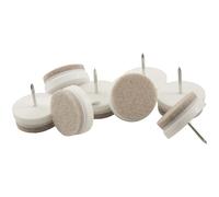 SoftTouch 1 1/8"""" Rotondi Chiodi per Mobili - Protezione della Superficie per Mobili in Legno Bianco (8 Pezzi)