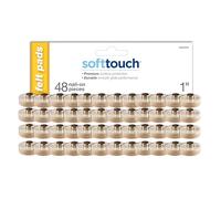 SOFTTOUCH Feltrini rotondi da 2,5 cm, resistenti, per mobili in legno, per proteggere le superfici dure del pavimento dai graffi, 2,5 cm, lino, 48 pezzi
