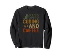 Software Dev Cat Coffee Code Lavoro remoto Felpa