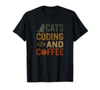Software Dev Cat Coffee Code Lavoro remoto Maglietta