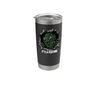 Software Developer Bug Monster It's A Feature Bicchiere termico in acciaio inox doppia parete
