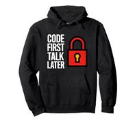 Software Developer Code First Talk Later Felpa con Cappuccio