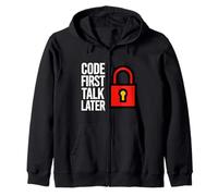 Software Developer Code First Talk Later Felpa con Cappuccio