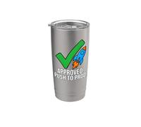 Software Developer Coding Approved Push To Prod Bicchiere termico in acciaio inox doppia parete