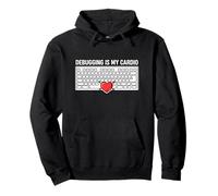 Software Developer Programmer Debugging Is My Cardio Felpa con Cappuccio