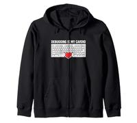 Software Developer Programmer Debugging Is My Cardio Felpa con Cappuccio