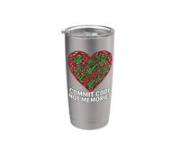 Software Engineer Commit Code Not Memories Bicchiere termico in acciaio inox doppia parete