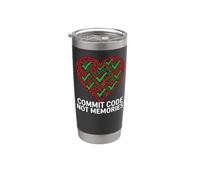 Software Engineer Commit Code Not Memories Bicchiere termico in acciaio inox doppia parete