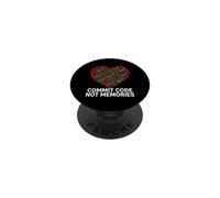 Software Engineer Commit Code Not Memories PopSockets PopGrip Adesivo