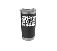 Software Engineer Deployed On Friday No Regrets Bicchiere termico in acciaio inox doppia parete